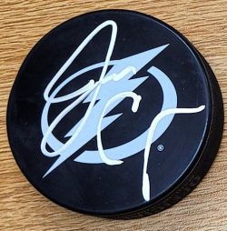 Autographed JON COOPER Tampa Bay Lightning Hockey Puck
