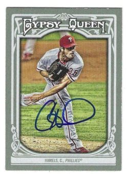 Autographed COLE HAMELS Philadelphia Phillies 2013 Topps Gypsy Queen Card