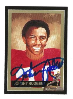Autographed JOHNNY RODGERS 1991 Heisman Trophy Award Winner card