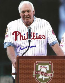 AUTOGRAPHED CHARLIE MANUEL 8x10 Philadelphia Phillies Photo