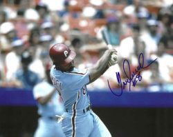 AUTOGRAPHED JUAN SAMUEL 8x10 Philadelphia Phillies Photo