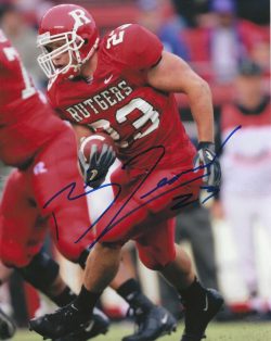 Autographed BRIAN LEONARD Rutgers Scarlet Knights 8x10  Photo