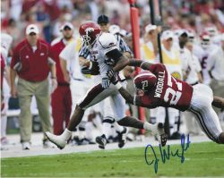 Autographed JARIUS WRIGHT Arkansas Razorbacks 8x10 Photo
