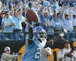 Autographed WALLACE WRIGHT North Carolina Tar Heels 8x10 Photo