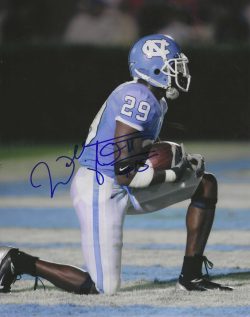 Autographed WALLACE WRIGHT North Carolina Tar Heels 8x10 Photo