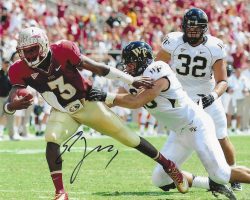 Autographed E.J. MANUEL Florida State Seminoles 8x10 Photo