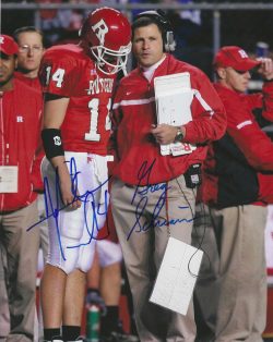 Autographed MIKE TEEL & GREG SCHIANO Rutgers Scarlet Knights 8x10 Photo