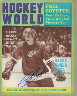 Autographed Garry Unger St. Louis Blues Hockey World Magazine January 1971