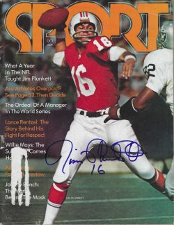 Autographed JIM PLUNKETT New England Patriots Sport Magazine October 1972