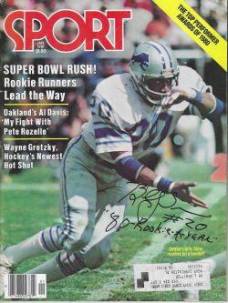 Autographed BILLY SIMS Detroit Lions Sport Magazine January 1981