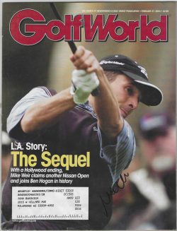 Autographed MIKE WEIR Golf World Magazine 2/27/2004