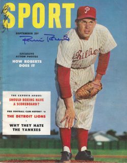 Autographed ROBIN ROBERTS Philadelphia Phillies Sport Magazine September 1953
