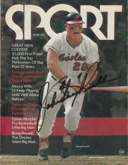 Autographed BOOG POWELL Baltimore Orioles Sport Magazine June 1971