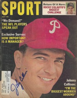 Autographed JOHNNY CALLISON Philadelphia Phillies Sport Magazine July 1965