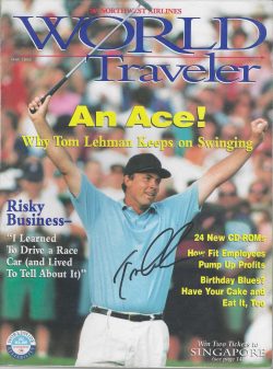 Autographed TOM LEHMAN PGA Golf World Traveler Magazine May 1995