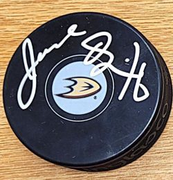 Autographed Joel Quenneville Anaheim Ducks Hockey Puck