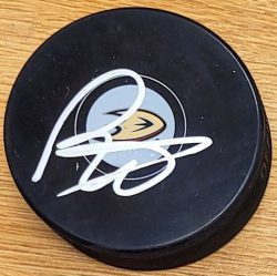 Autographed RYAN POEHLING Anaheim Ducks Hockey Puck