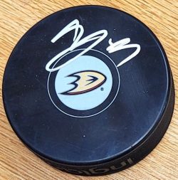 Autographed MASON MCTAVISH Anaheim Ducks Hockey Puck
