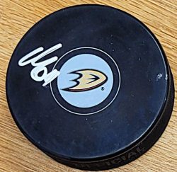 Autographed MIKAEL GRANLUND Anaheim Ducks Hockey Puck