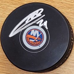 Autographed JONATHAN DROUIN New York Islanders Hockey Puck