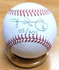 Autographed FREDDY GARCIA "05 WSC " Official Rawlings Major League Baseball Beckett Witness Hologram