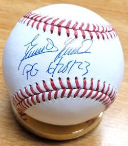 Autographed DOMINGO GERMAN "PG 6/28/23 " Official Rawlings Major League Baseball Beckett Witness Hologram
