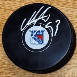 Autographed MIKA ZIBANEJAD New York Rangers Hockey Puck