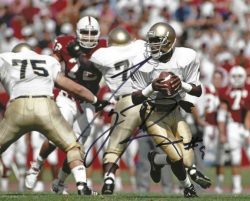 Autographed TONY RICE 8x10 Notre Dame Photo