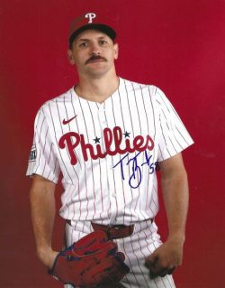 AUTOGRAPHED TANNER BANKS Philadelphia Phillies 8x10 Photo