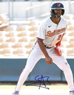 AUTOGRAPHED ENRIQUE BRADFIELD JR 8X10 Baltimore Orioles Photo
