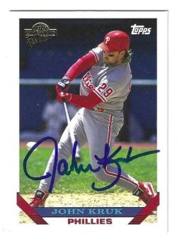 Autographed JOHN KRUK Philadelphia Phillies 2003 Topps All Time Fan Favorites Card