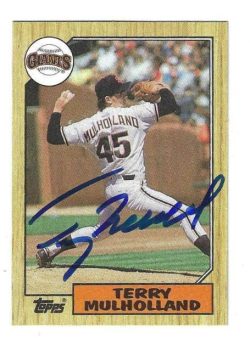 Autographed TERRY MULHOLLAND San Francisco Giants 1987 Topps Card