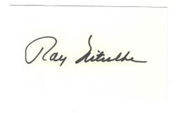 Autographed RAY NITSCHKE 3x5 INDEX CARD