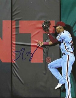AUTOGRAPHED JOHAN ROJAS 8X10 Philadelphia Phillies Photo