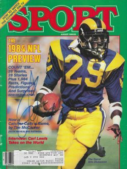 Autographed ERIC DICKERSON Los Angeles Rams Sport Magazine August 1984