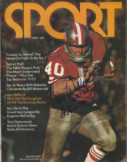 Autographed KEN WILLARD San Francisco 49ers Sport Magazine November 1971