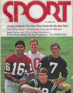 Autographed JIM PLUNKETT New England Patriots Sport Magazine October 1970