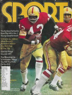 Autographed LARRY BROWN Washington Redskins Sport Magazine January 1972