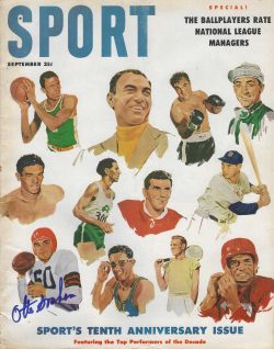 Autographed OTTO GRAHAM Cleveland Browns Sport Magazine September 1956