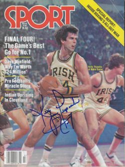 Autographed KELLY TRIPUCKA Notre Dame Fighting Irish Sport Magazine March 1981