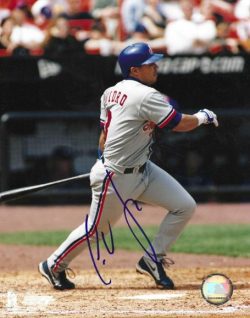 AUTOGRAPHED JOSE VIDRO 8X10 Montreal Expos Photo