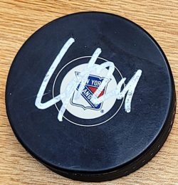 Autographed LIAS ANDERSSON New York Rangers Hockey Puck
