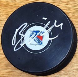 Autographed BRADEN SCHNEIDER New York Rangers Hockey Puck
