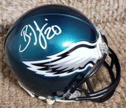 Autographed Brian Dawkins Philadelphia Eagles Mini Helmet with JSA Witness Hologram