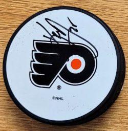 Autographed KEITH PRIMEAU Philadelphia Flyers Hockey Puck