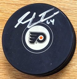 Autographed SEAN COUTURIER Philadelphia Flyers Hockey Puck