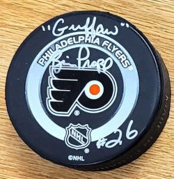 Autographed  BRIAN PROPP Philadelphia Flyers Game Hockey Puck
