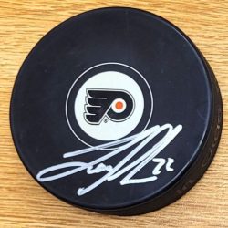 Autographed LUKE SCHENN Philadelphia Flyers Hockey Puck
