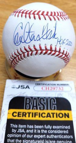 Autographed CARLTON FISK "HOF 2000" Official Rawlings Major League Baseball JSA