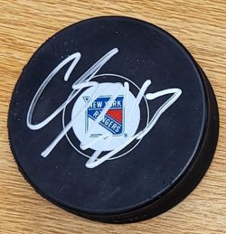 Autographed CONOR SHEARY New York Rangers Hockey Puck